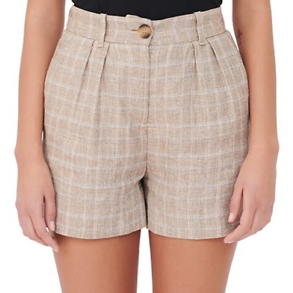 Maje Blurred Checkered Shorts